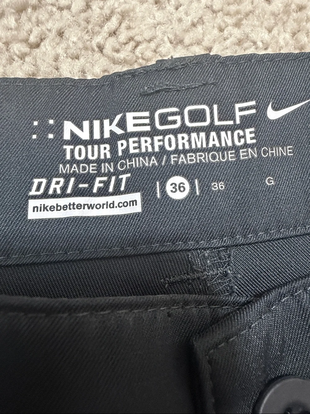 NWOT Nike Golf Tour Performance Shorts in black